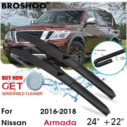 Car Wiper Blade Front Window Windscreen Windshield Wiper Fit Blades Accessories For Nissan Armada 24"+22" 2016-2018