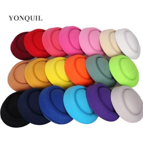 19Color 16Cm Fascinator Hats DIY Millinery Hair Accessories Pillbox Fascinator Bases Mini Top Hats for Occasion Wedding Headwear