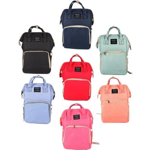 Gloriou Source Diaper Bag Solid Large Mother Baby Bag Backpack Multifunction Waterproof Mom Dad Diaper Bag Outdoor Travel