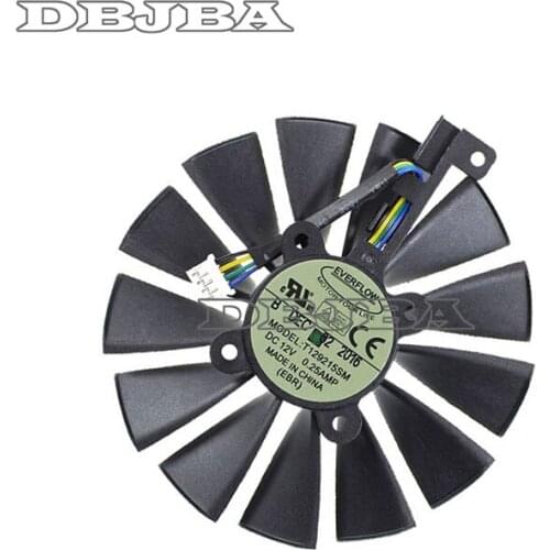T129215SM DC12V 0.25AMP Graphics Fan For ASUS ROG STRIX GeForce GTX1050TI O4G GAMING