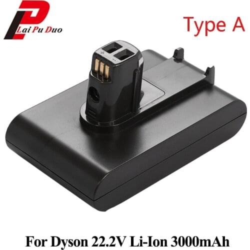Type A)22.2V 3000mAh Li-ion Replacement Battery For Dyson Vacuum Cleaner DC35, DC45 DC31, DC34, DC44, DC35 Animal,917083-01