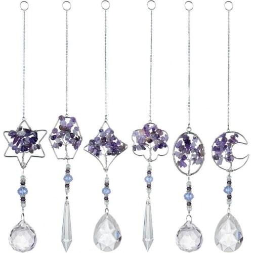 Pendant Inspirational Long Lasting Silver Color Chain Faux Crystal Iron Durable Exquisite Stones Necklace Home Decoration