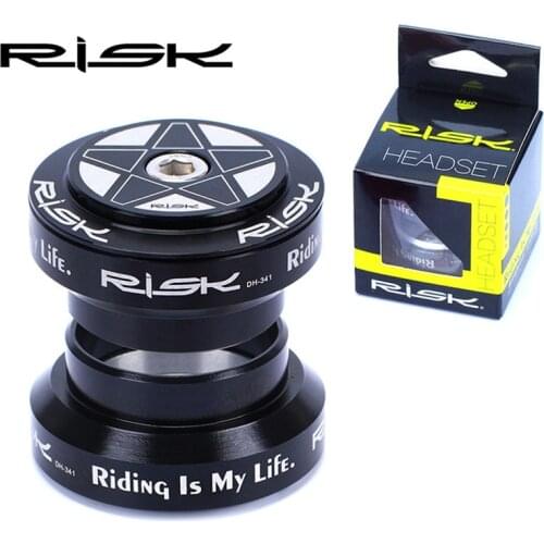 Aluminum 34mm Bicycle External Headset Black MTB Road Bike 28.6mm (1 1/8") Straight Steerer Fork Bearings Headset 106g