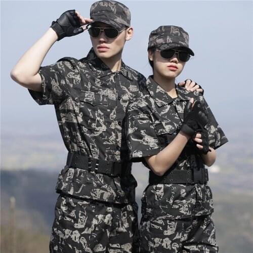 Military Outfit Army Tactical Special Forces Camouflage Short Sleeve Military Uniform Soldier Camouflage Tactical Suit AS403