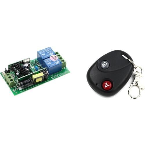 Top Quality Wide Voltage 2CH RF Wireless Remote Control Switch With Learning Code Transmitter and Receiver with Cover 315/433mhz