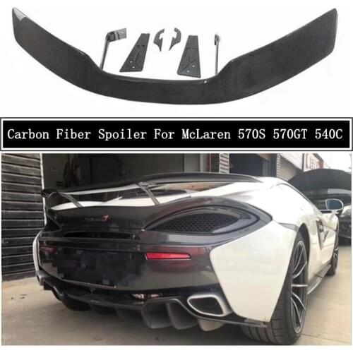 High Quality Carbon Fiber Spoiler For McLaren 570S 570GT 540C Wing Lip Spoilers Car Accessories