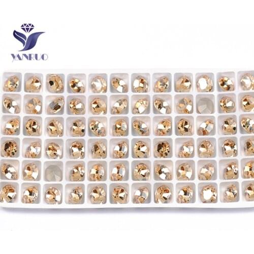 YANRUO 4128 Oval K9 Crystal GSHA With Claw Rhinestones Stones And Crystal Glass Sewing Crystals Stones For Nails Art