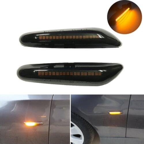 2PCS It is suitable for BMW side lamp, water side lamp, blackened leaf board lamp