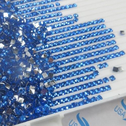 2021 New Crystal Square Drills For DIY Diamond Painting Cross Stitch Embroidery Rhinestone Colorful Mosaic Stone