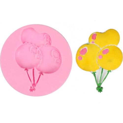 3D Balloon Silicone Mold DIY Baby Birthday Cake Decorating Tools Fondant Mould Candy Clay Chocolate Moulds