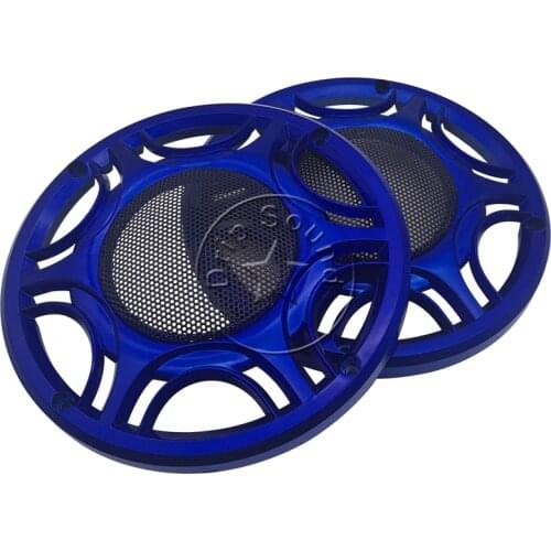 For 6.5" inch Car Audio Speaker Conversion Net Cover Subwoofer Decorative Circle Metal Mesh Grille 165mm #Blue