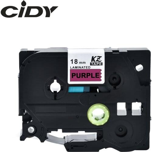 CIDY Tze-P41 Tz-P41 black on purple laminated label Compatible P touch 18mm tze P41 tz P41 Label Tape Cassette Cartridge