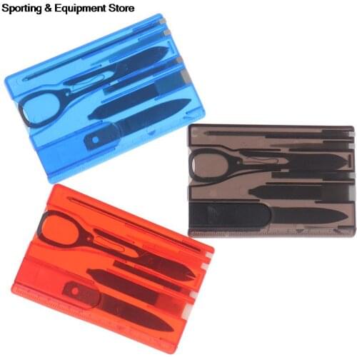10 In1 Pocket Credit Card EDC Multi tools Outdoor Survival Camping Equipment 1 Box Portable Hiking Card Tools