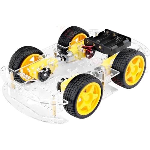 Smart Robot Car Chassis Kit with Speed Encoder 4WD & Battery Box for Arduino