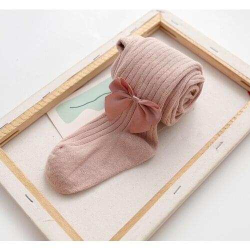 Kids Girls Cute Bowknot Pantyhose Kids Baby Girls Fashion Tights Stockings for Party Daily Wear