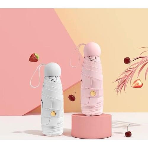 Mini Pocket Small Anti-UV Umbrella for Women Children Windproof Folding Paraguas Sun Umbrella Light Portable Umbrellas
