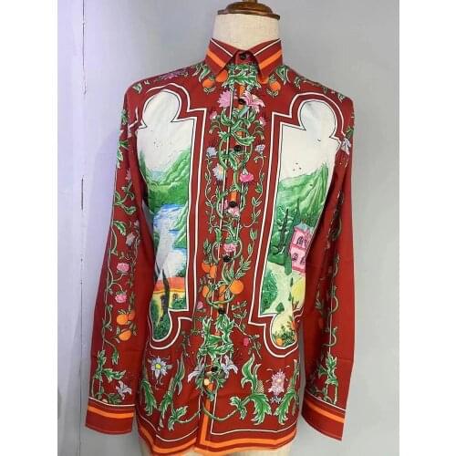 ZK01319 Fashion Mens Shirts 2020 Runway Luxury famous Brand European Design party style Mens Clothing