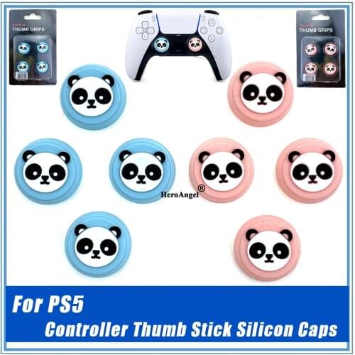 Newest Cute Thumb Grip Joystick Cap Thumb Grips Cover Silicone Protective Cap for Playstation PS5 Controller Game Accessories