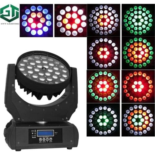 New 36*18w led moving head zoom wash light RGBWY+UV 6in1 zoom led wash moving head light stage night club disco bar lighting