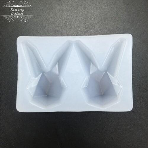 DIY rabbit shaped sugar craft cake decorating tool resin silicone mold manual craft epoxy resin jewelry pendant mold