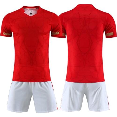 Football sports suit mens training suit competition team uniform sweatshirt custom number short sleeve football shirt