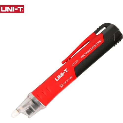 UNIT UT12D AC Voltage Detector Non Contact Pen Tester Electric Sensor 24-1000V Voltage Meter Current Test Pencil Alarm LED Light