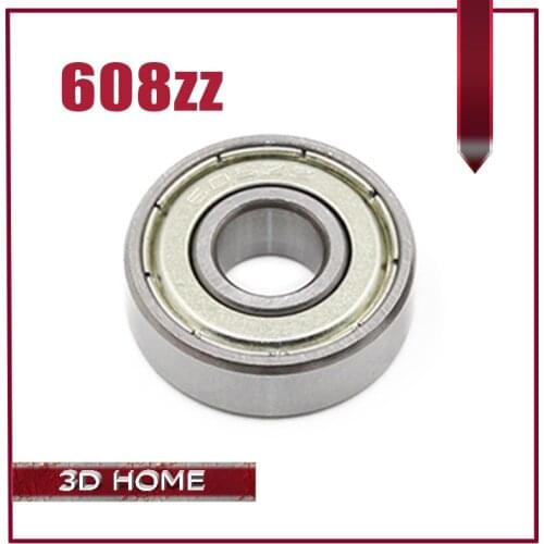 10PCS ABEC-7 Deep groove ball bearing 608ZZ 8X22X7 mm bearing steel 608 ZZ skating bearing for 3D printer