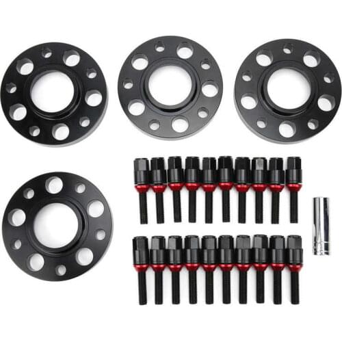 4pcs Flange Wheel Spacers + 20pcs Extended Lug Bolts + Sleeve Staggered Kit Fit for BMW 1 3 5 6 7 8 SERIES