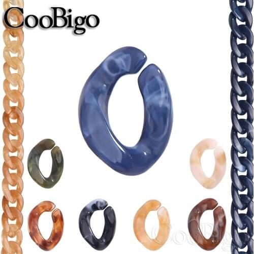 50pcs Colorful Plastic Acrylic Chain Links Loose Beads for Masks DIY Belt Earring Necklace Glasses Chain Sunglass Lanyards Acces