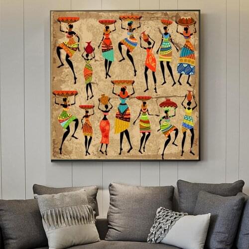 African Women diamond embroidery full round square cross stitch diamond painting mosaic 3d Picture wall decor gift