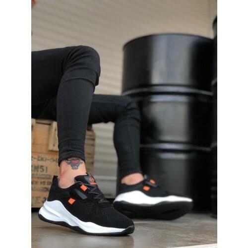 BA0175 High Bottom Casual Laced Black Sneakers Men 'S Shoes