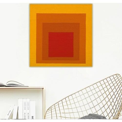 Citon Josef Albers《Homage To The Square》Canvas Art Oil Painting Abstract Artwork Painting Picture Wall Decor Home Decoration
