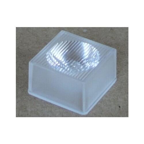 CRXV-20.9 Square Waterproof Led Lens, Degree: 8X60 , Size: 20.9X20.9X11.5mm, Stripe surface, PMMA materials