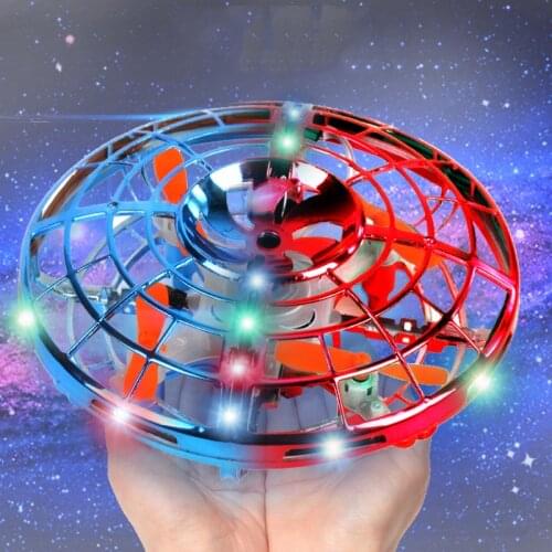 Childrens Toys Blue Induced Aircraft Suspension Boy Luminous Toy Gyro Flying Saucer Mini Plane Kids Friends Gifts Light Up Toys