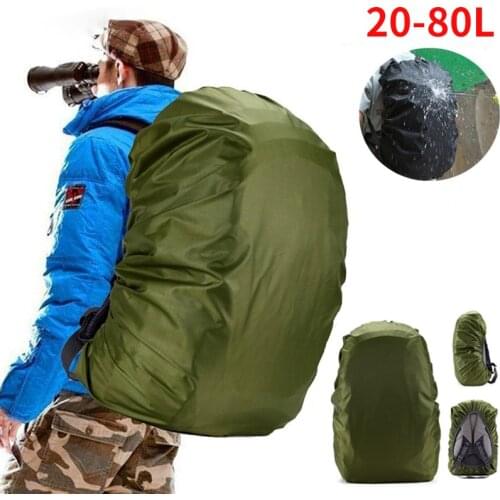 20-80L Travel Backpack Waterproof Rain Cover Dust Proof Cover for Backpack Outdoor Camping Hiking Climbing Bag Rainproof Cover