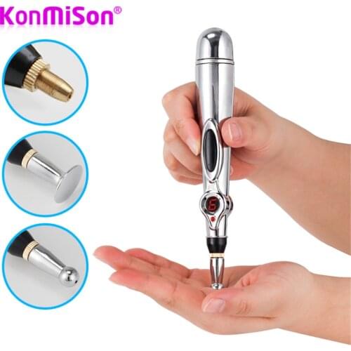 Electronic Acupuncture Pen 9 Grades Electric Meridians Laser Therapy Heal Massage Pen Meridian Energy Pen Relief Pain Tools