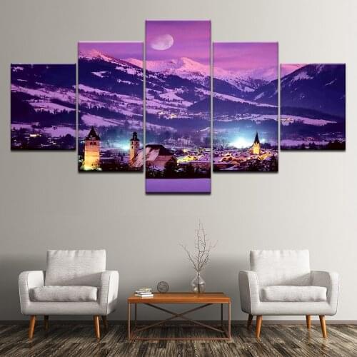 Canvas Painting Kitzbuhel Ski Resort Wall Art Canvas Painting Wall Picture for Living Room Poster Prints Home Decoration Artwork