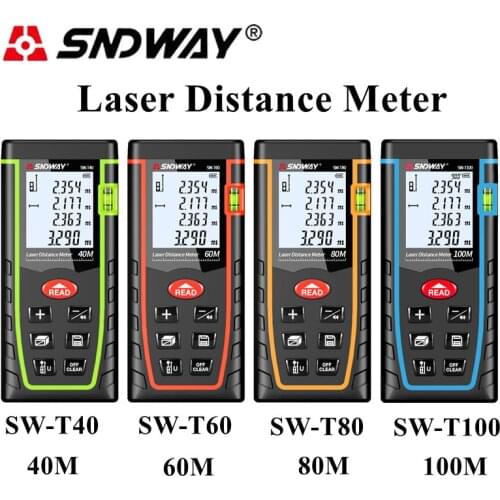 SNDWAY Laser Distance Meter 40m 60m 100m 120m Laser Measuring Instrument SW-T40 SW-T60 SW-T80 SW-T100