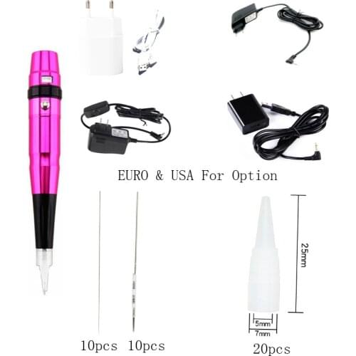 Hotselling Permanent Micropigmentation Makeup Machine Rotary Tattoo Machine With Universal Needles For Eyeliner Eyebrow Lip