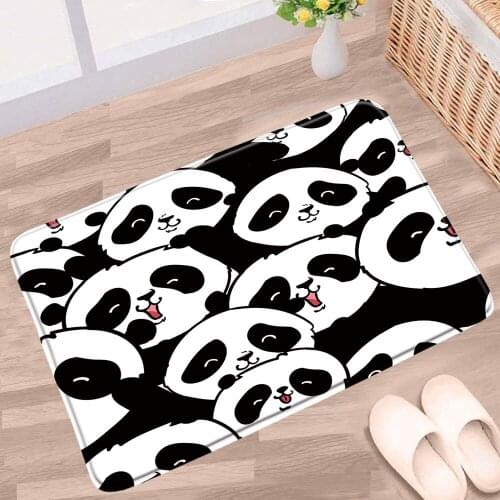 Cartoons Animal Doormat Panda Bath Mats Anti-Slip Carpet Kitchen Mat Bedroom Door Entrance Floor Decorative Rugs Washable Pads