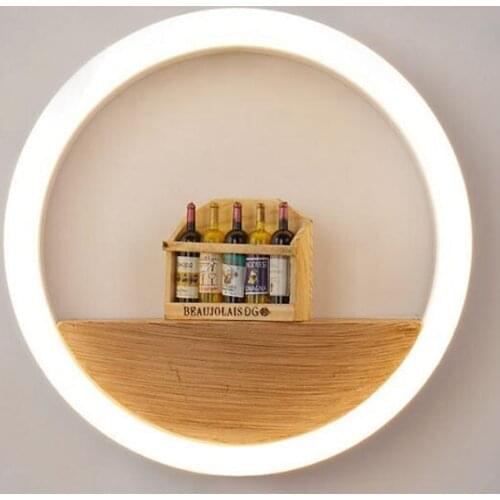 Northern Europe Wall lamp Round Creative Iron Ligting For Living Room Restaurant Club Bedroom Iron Led bulb Corridor