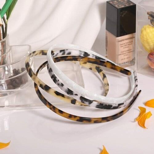 New Acetate Headwear Temperament Simple Hair Accessories Girl Headband Tortoiseshell Small Fresh Female Headband Adult