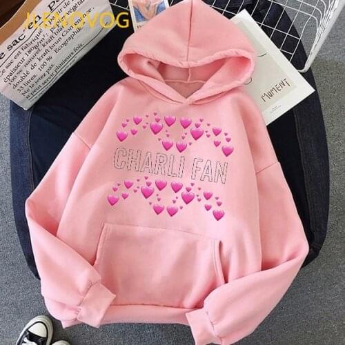 New Charli Damelio Coffee Graphic Print Women Hoodies Vogue Spring Autumn Winter Clothes Funny Sweatshirt Femme Harajuku Coat