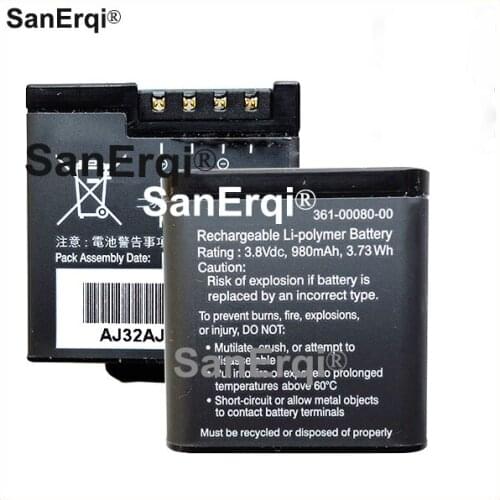 New batteries for GARMIN Jiaming VIRB XE Virb X Compact rould angle sports camera battery 361-00080-00 3.8V 980mah 3.73wh