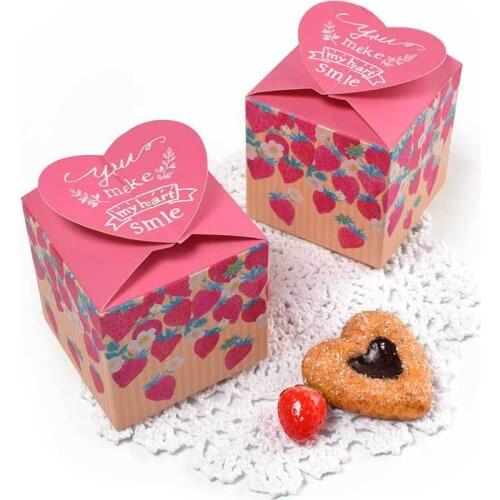 10pcs/lot Gift Candy Box Heart Wedding Favors for Guests Chocolate Packaging Boxes Baby Shower Birthday Party Decoration