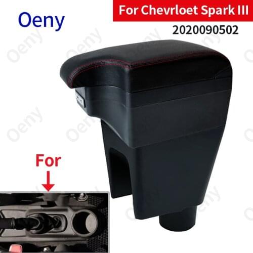 For Chevrolet Spark III Armrest box 2011 2012 Aveo T200 Car armrest box car accessories interior storage box