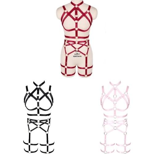 Adjusatble Stocking Garter Sexy Harness Fashion Fetish Erotic Lingerie Body Stocking Belt Festival Rave Wear Womens Underwear