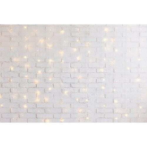 Christmas Backdrop Noel Champagne Warm Bokeh Lights On The Brick Wall Photo Backdrop Background Studio Photography Banner Poster