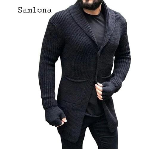 Мужские длинные кардиганы Samlona China At AliExpress