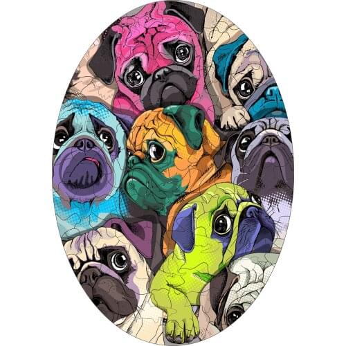 Unique Wooden Jigsaw Puzzles Mysterious Dog Animal Puzzle For Adults Kids Educational Fabulous Gift Interactive Games Toy